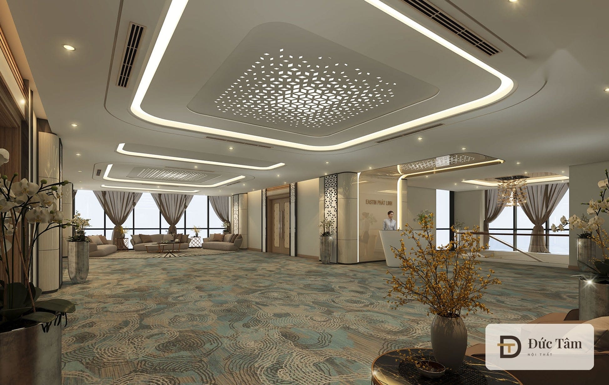 Hội trường trần CNC trong tổ hợp khách sạn – condotel tại Hạ Long