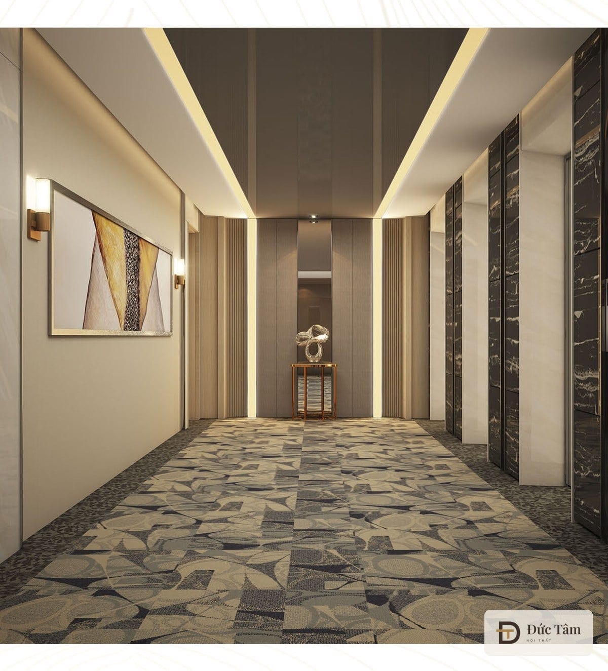Hành lang khối phòng condotel tại Hạ Long, phối cảnh thiết kế